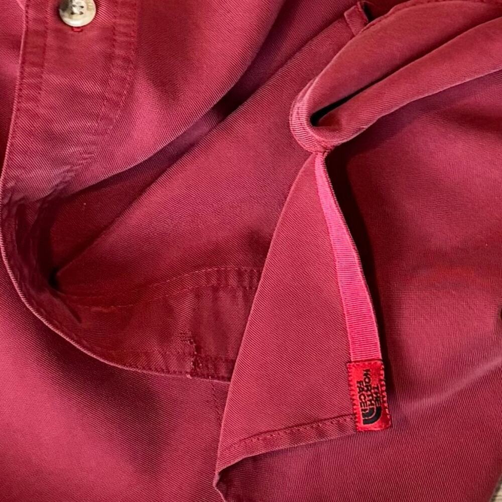 The North Face Syncline Button Down Shirt Manzanita Red Mens Size Medium - Picture 5 of 9